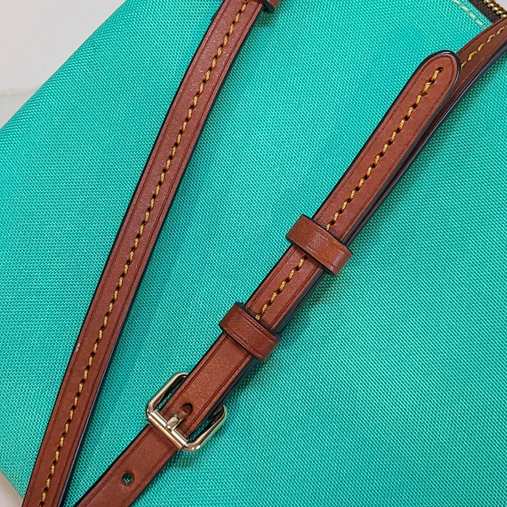 Dooney & Bourke Teal and Brown Crossbody Bag